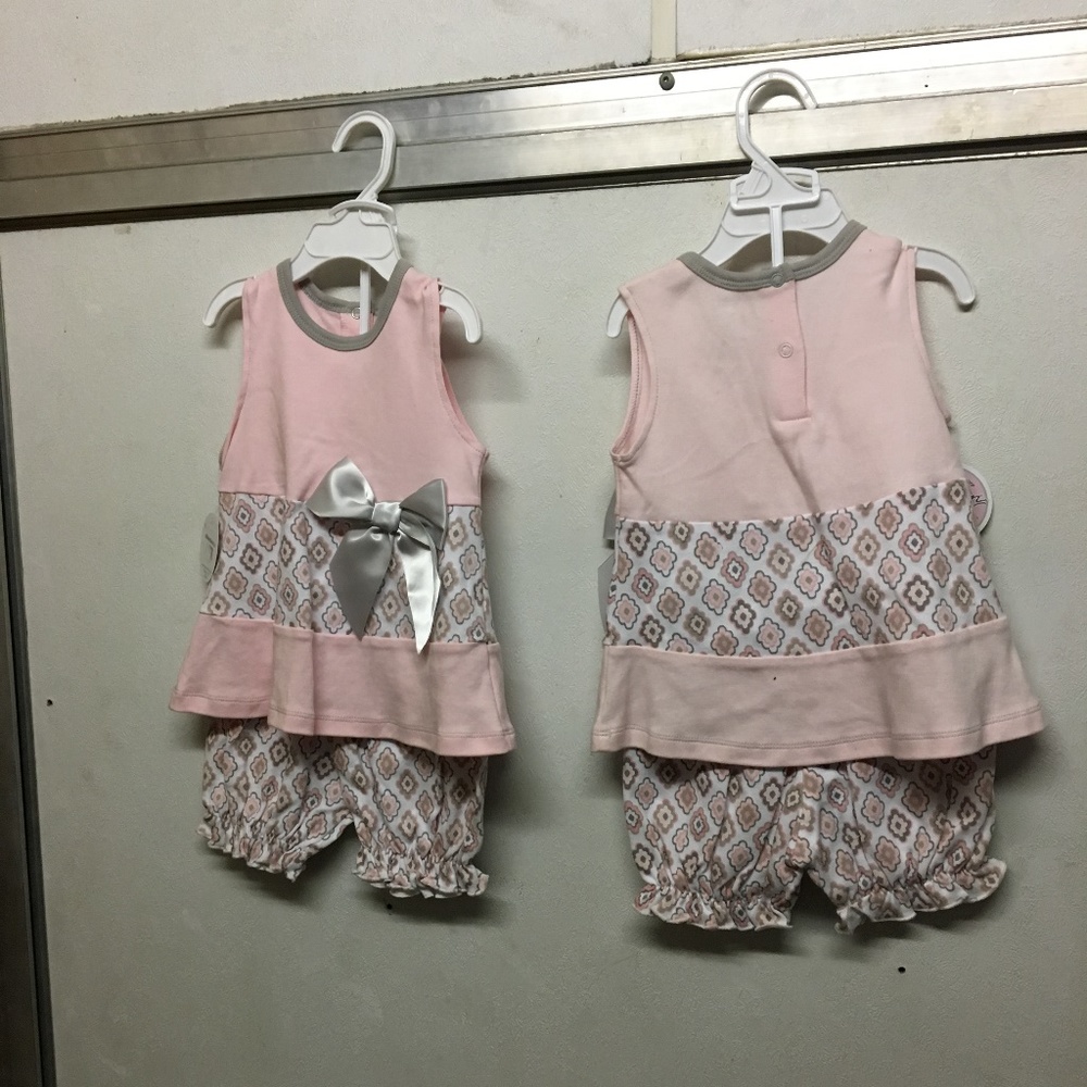 2 piece outfit, tank and shorts infant girl